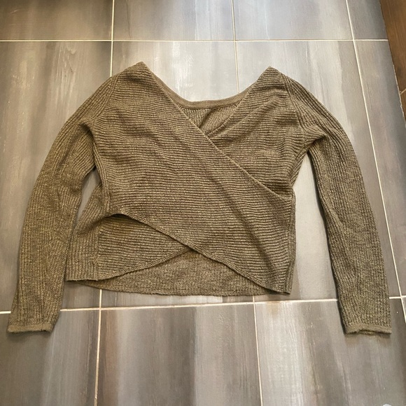 Aerie Cross-back Knitted Sweater - Picture 2 of 3